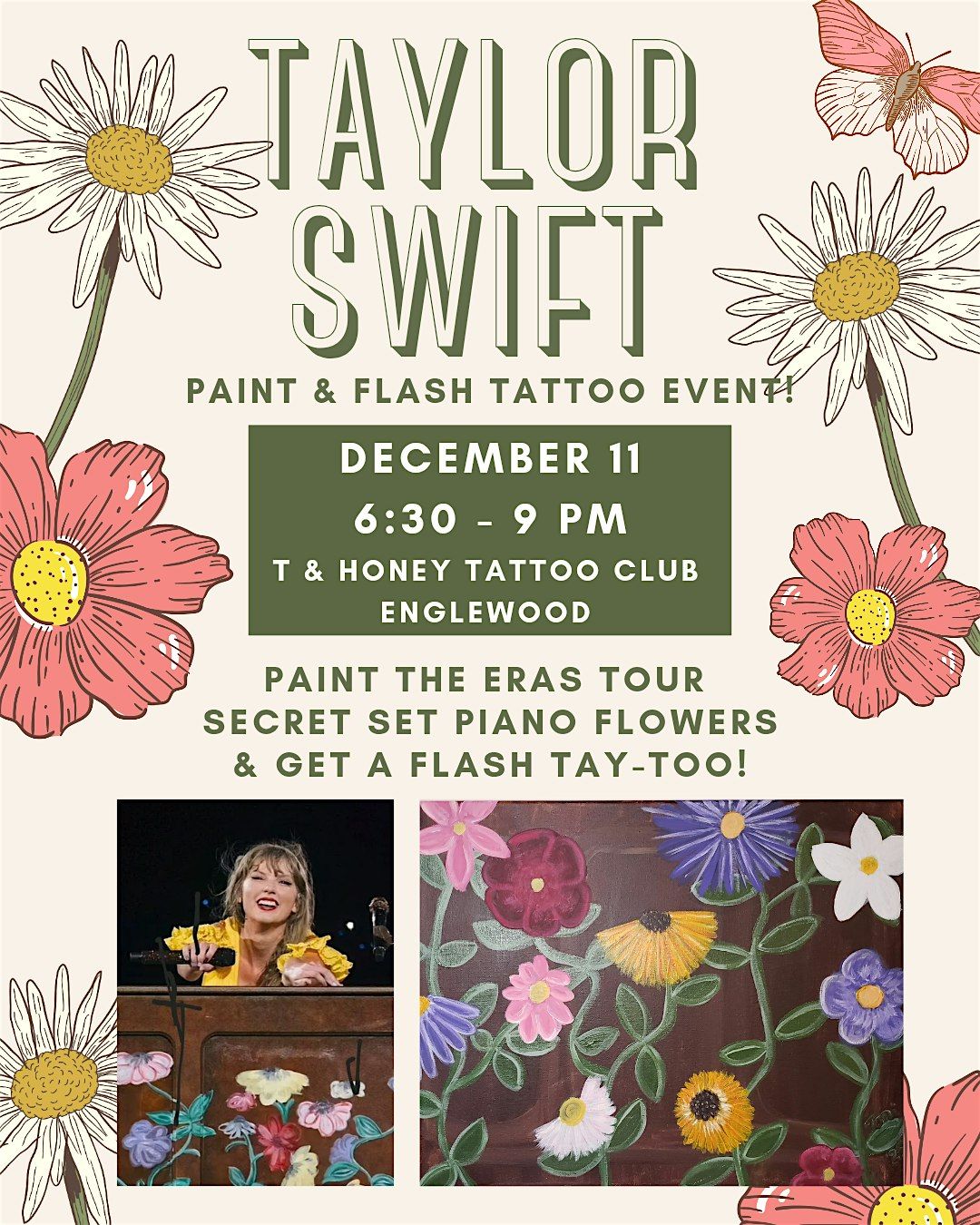 Taylor Swift Paint and Flash Tattoo Event!, 11 December | Event in Englewood | AllEvents