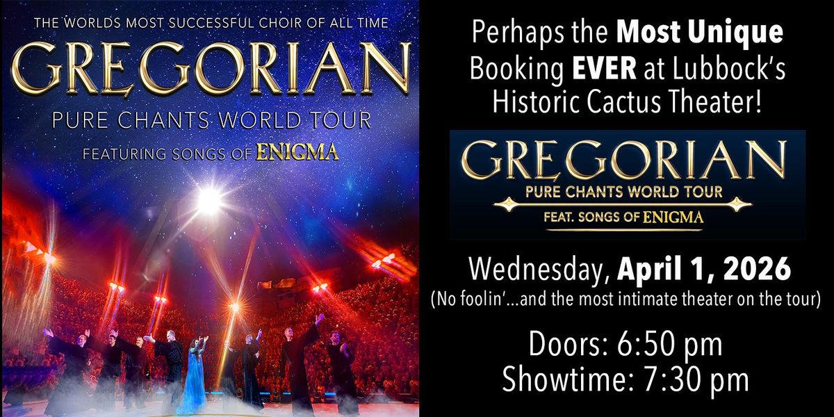 Gregorian, 11 March | Event in Red Bank | AllEvents
