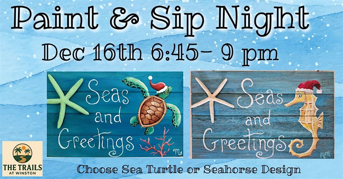 Seas and Greetings Paint Night, 16 December | Event in Greenacres | AllEvents
