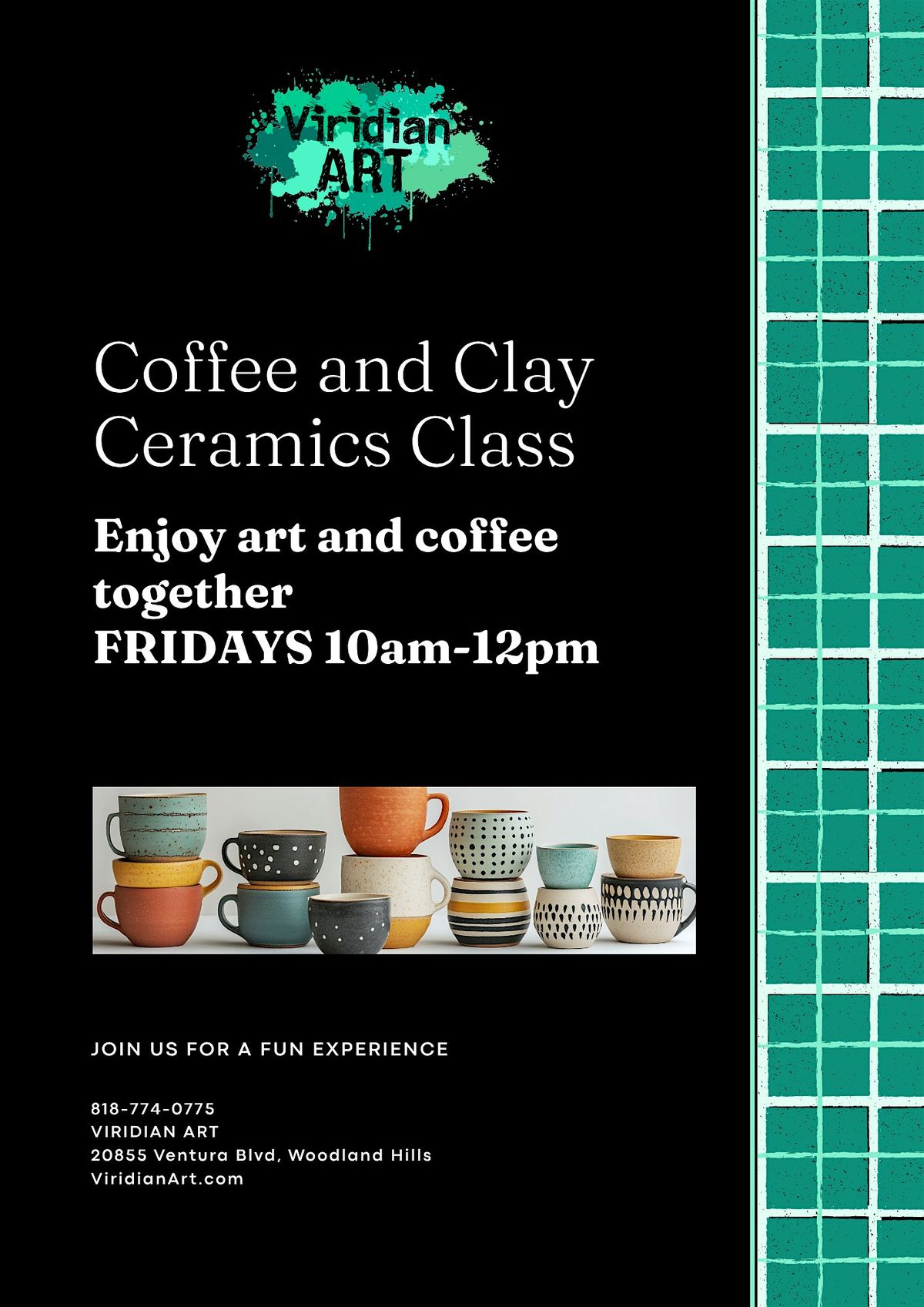Coffee & Clay Fridays at Viridian Art- Woodland Hills, 5 December | Event in Los Angeles | AllEvents