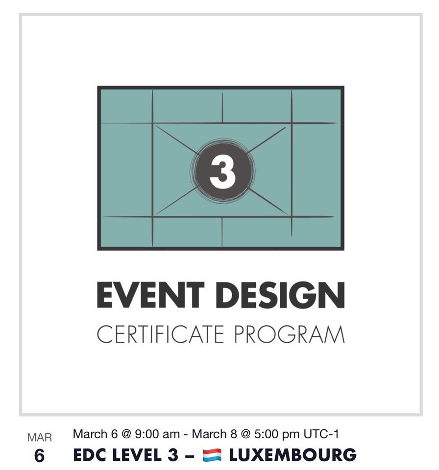 EDC Level 3 Cohort 50 - Event Design Certificate Program Level 3 , Mama ...