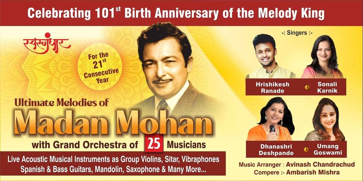 Ultimate Melodies of ... MADAN MOHAN, 21 June | Event in Mumbai | AllEvents