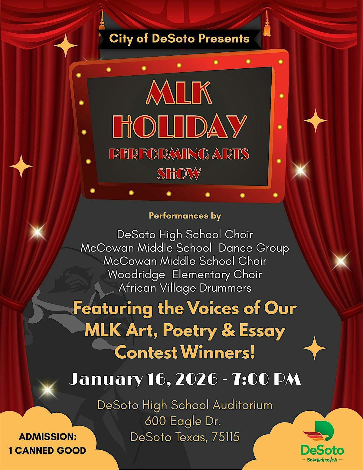 City of DeSoto MLK Holiday Performing Arts Show, 16 January | Event in DeSoto | AllEvents