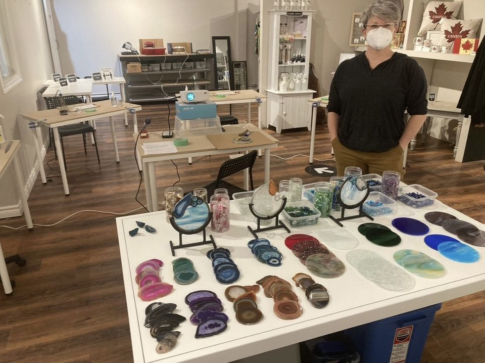 Stained Glass Agate Panel Newmarket.ONT, January 18 2024