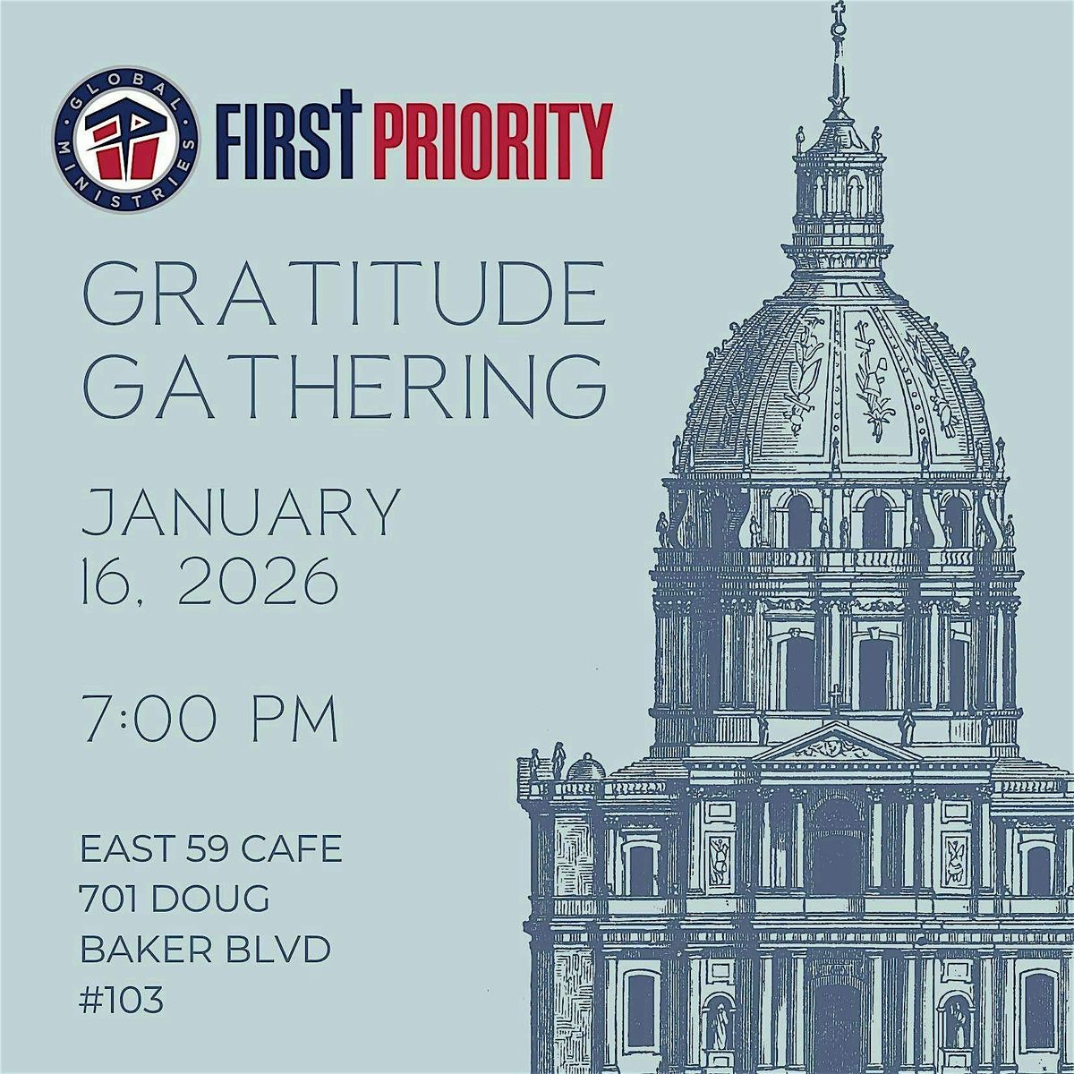 First Priority Europe Gratitude Gathering, 16 January | Event in Birmingham | AllEvents