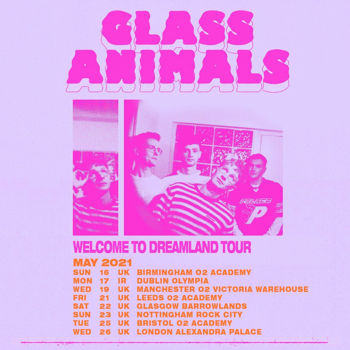 Glass Animals Glasgow Tickets, OVO Hydro Arena Glasgow, 1 November 2025