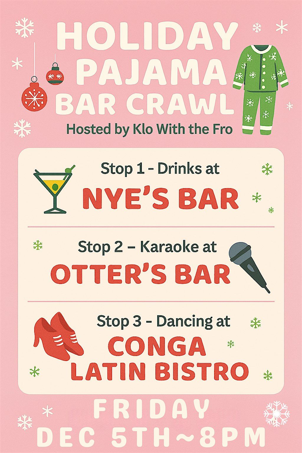 Holiday PJ Bar Crawl!, 5 December | Event in Minneapolis | AllEvents