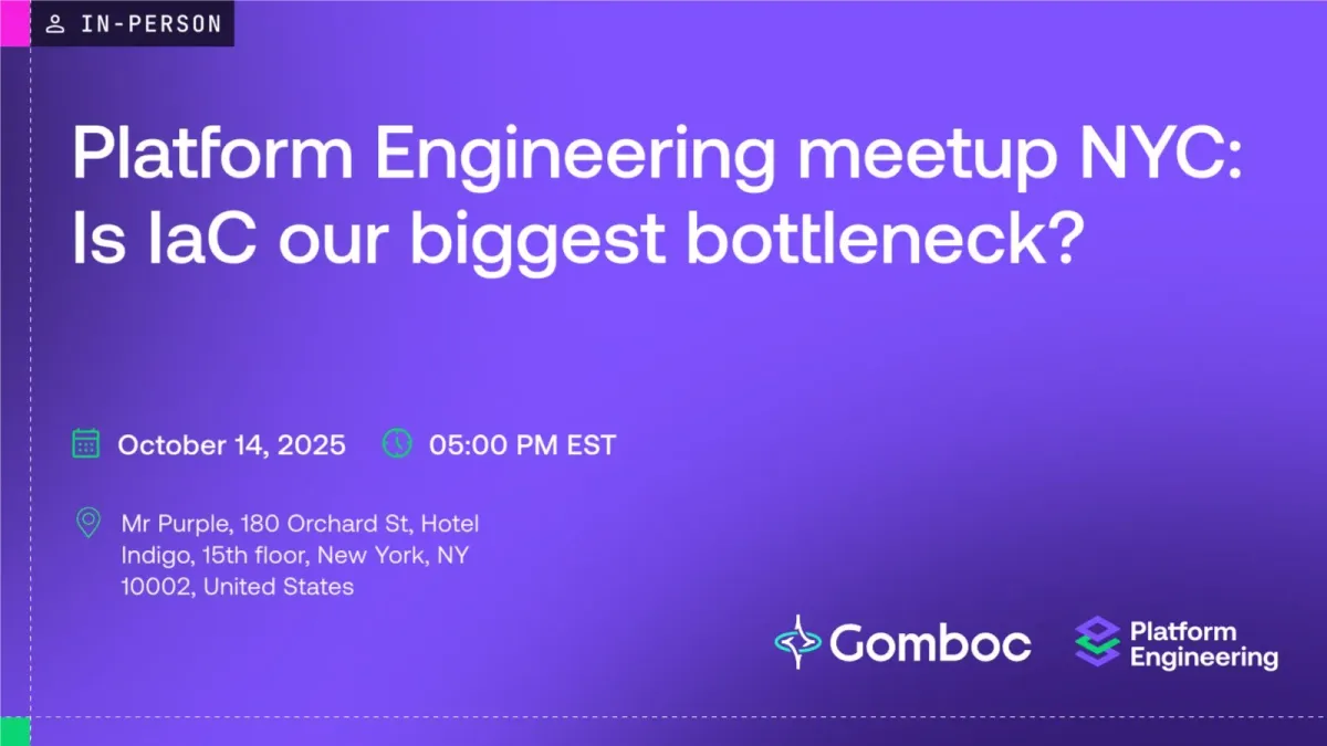 Platform Engineering meetup NYC: Is IaC our biggest bottleneck?, 14 October | Event in New York | AllEvents