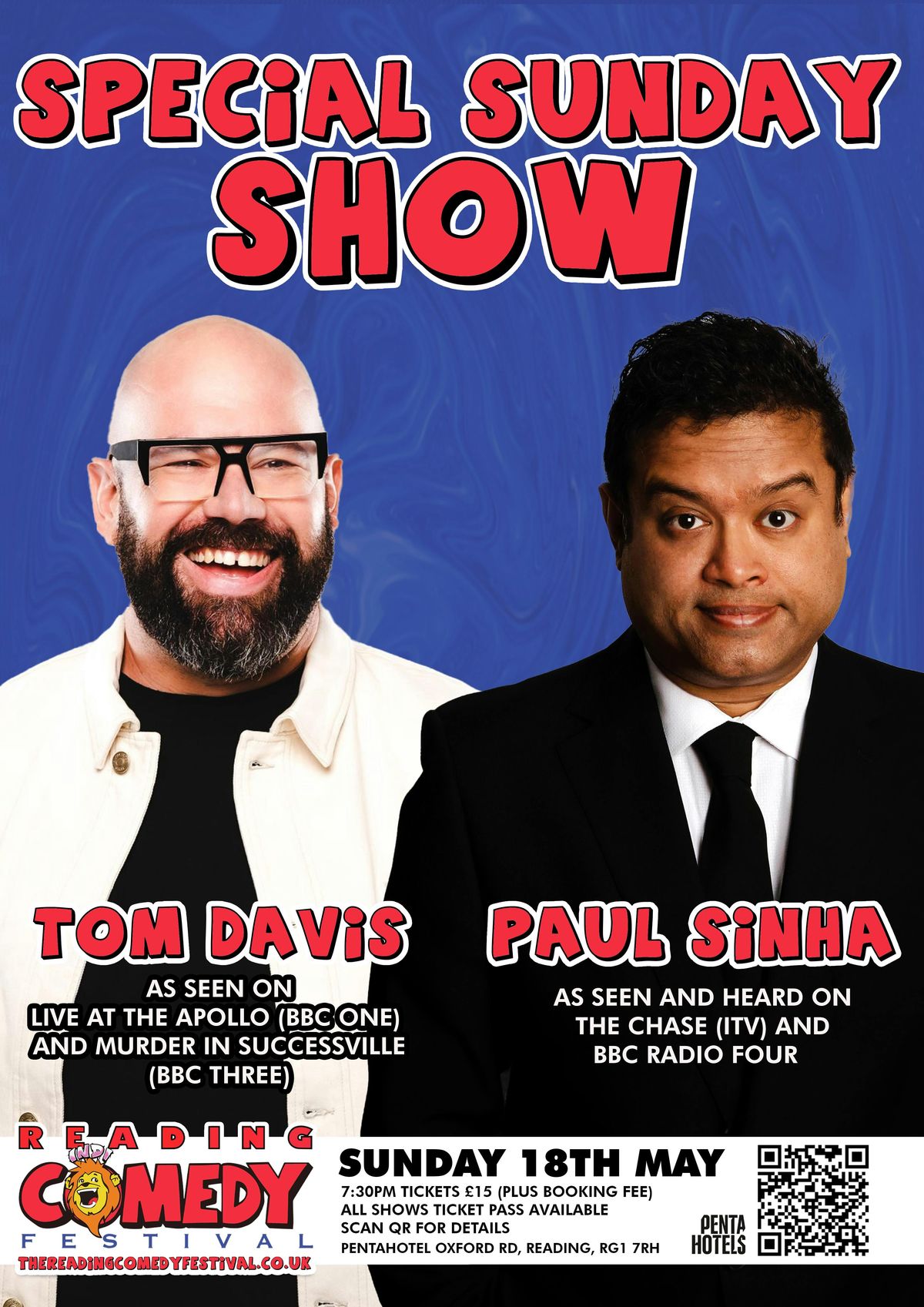 Special Sunday Show at The Pentahotel, 18 May | Event in Reading | AllEvents