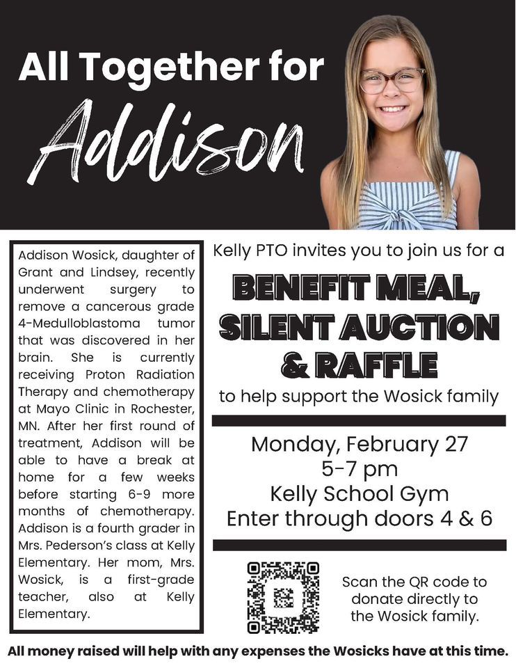 All Together for Addison, J Nelson Kelly Elementary School, Grand Forks