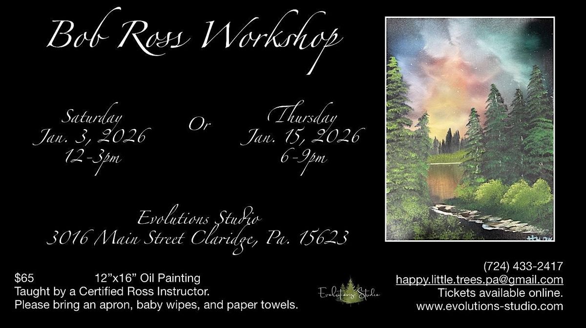 January 3, 2026 - Galaxy Grandeur - Bob Ross Workshop, 3 January | Event in Claridge | AllEvents