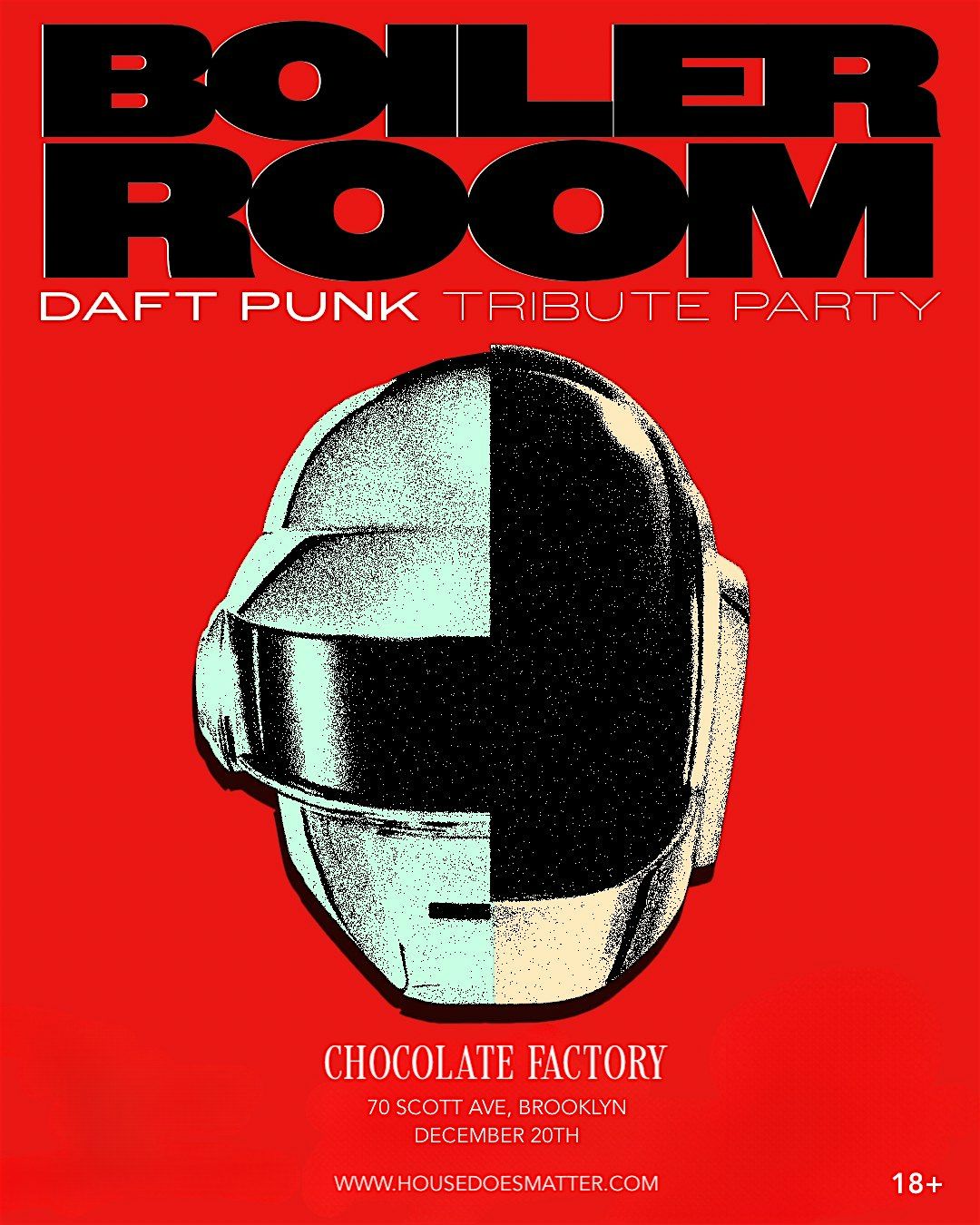 Daft Punk Boiler Room: Chocolate Factory, 18+, 20 December | Event in Brooklyn | AllEvents