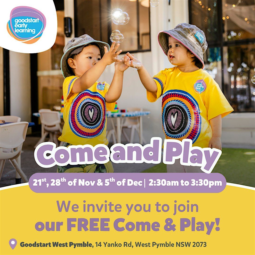 FREE Come & Play! Hosted by Goodstart West Pymble | Event in West Pymble | AllEvents
