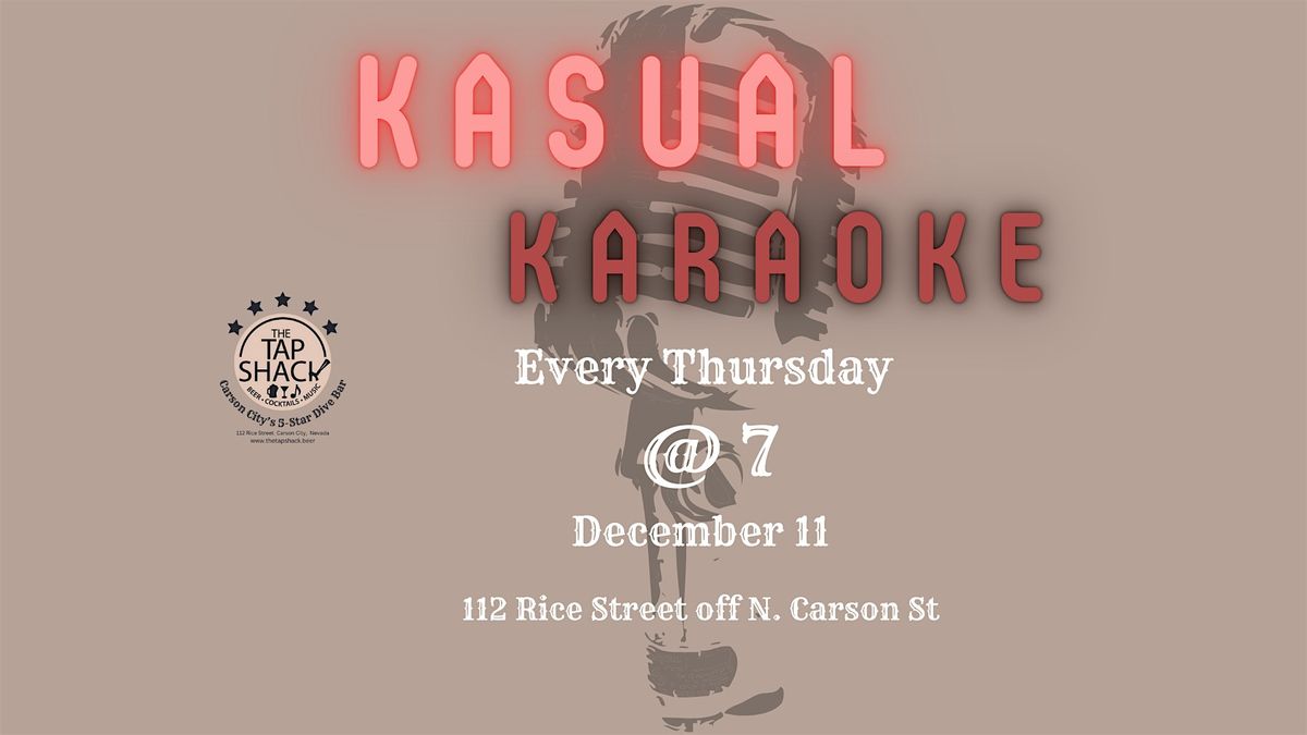 Kasual Karaoke: Tap Shack Sing-It-Out Thursdays | Event in Carson City | AllEvents