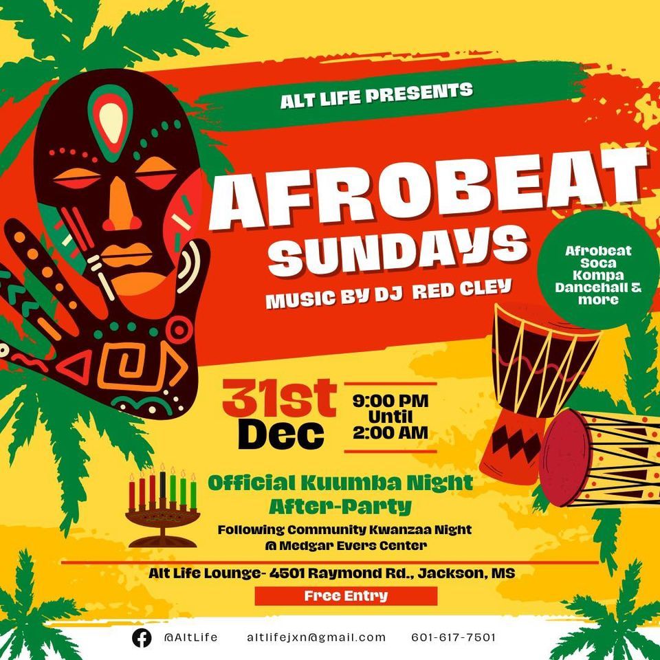 Afrobeat Sundays 4501 Raymond Rd Jackson MS December 31 To January afrobeat-sundays-4501-raymond-rd-jackson-ms-december-31-to-january