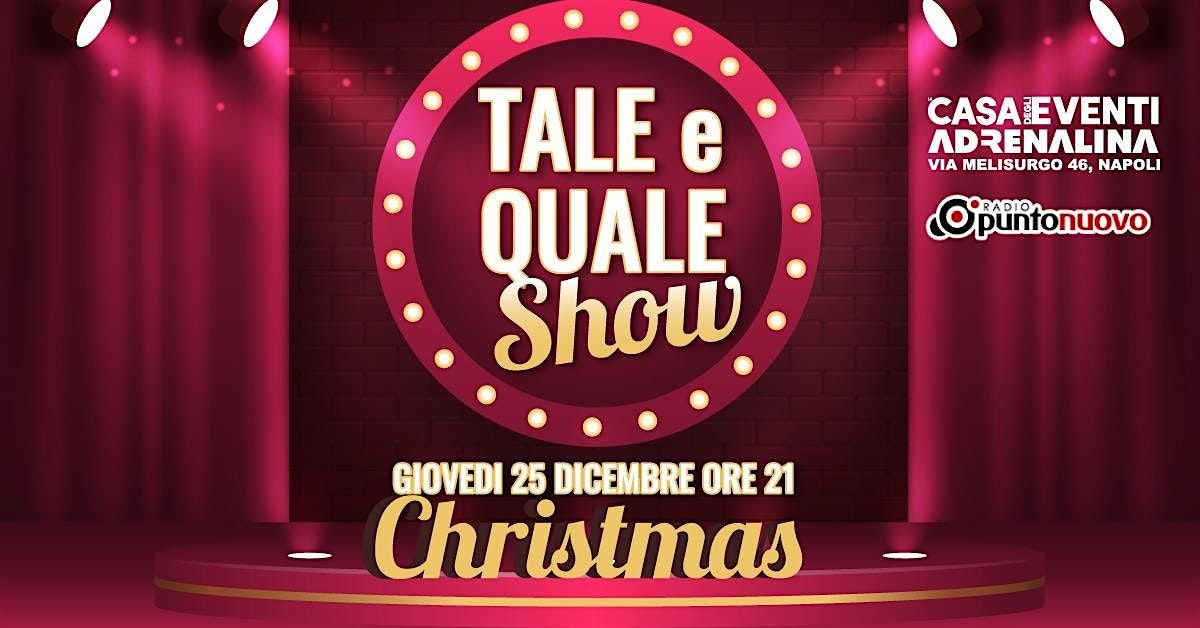 'Tale e Quale Show', 25 December | Event in Napoli | AllEvents