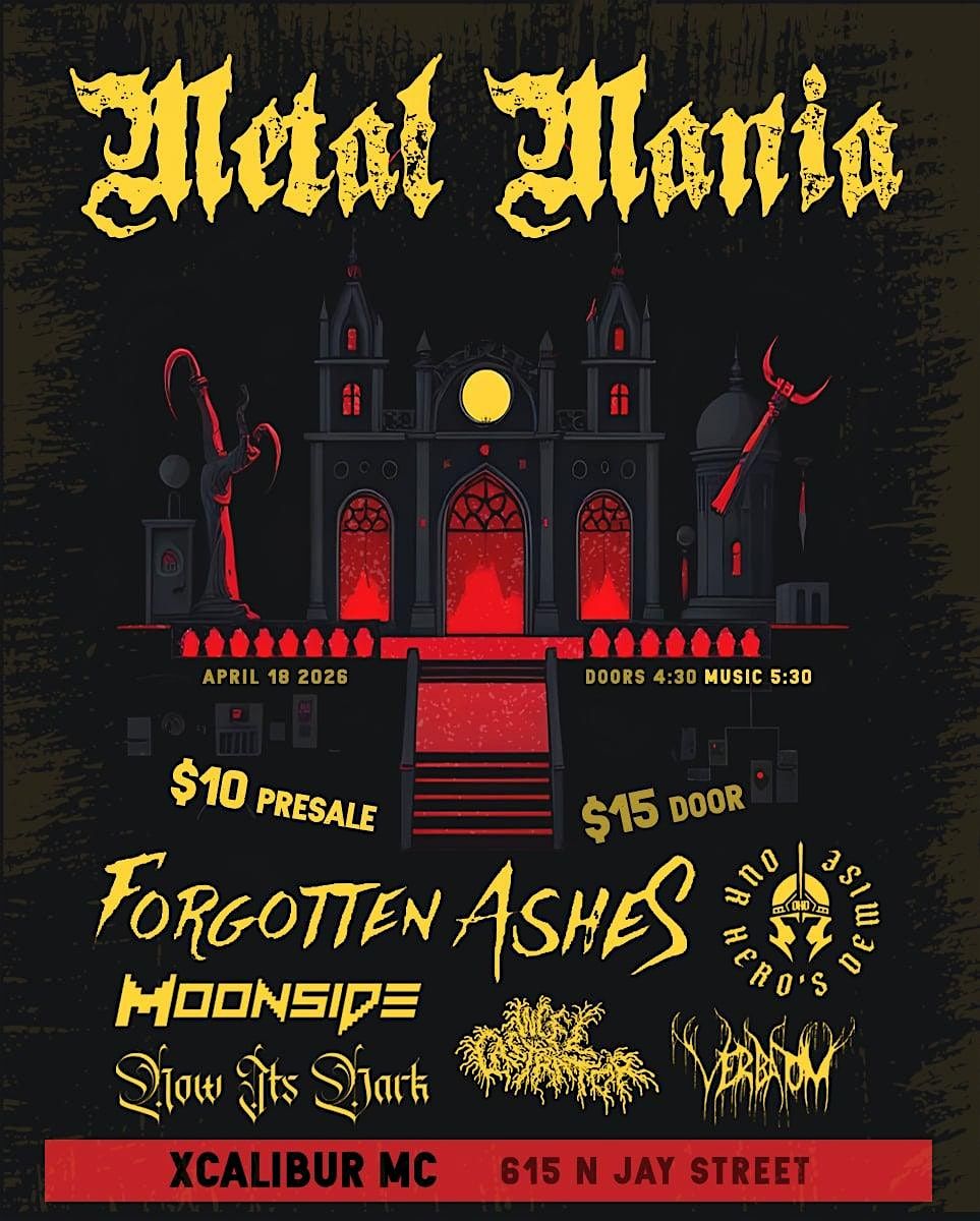 Metal Mania, 18 April | Event in Kokomo | AllEvents
