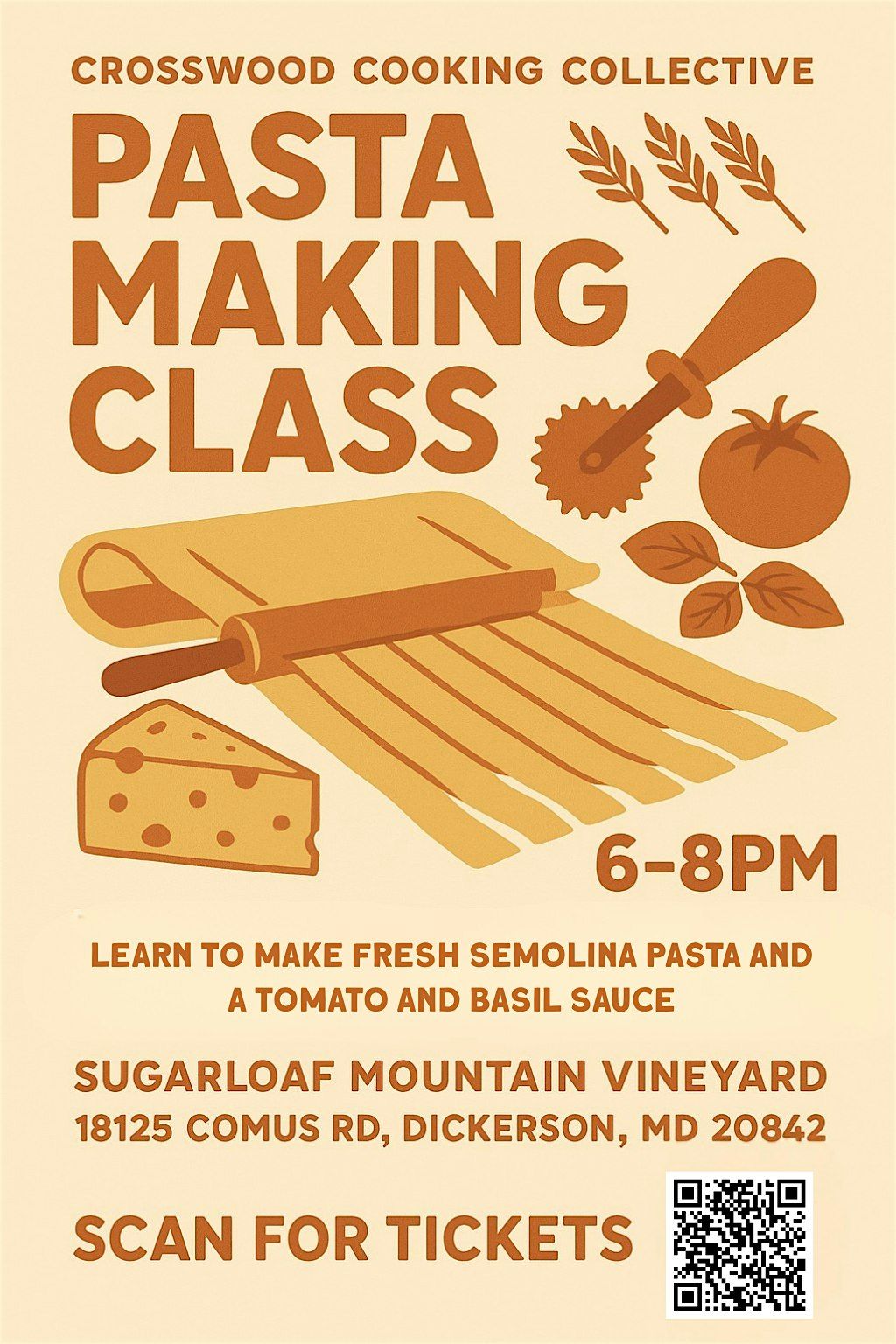 Pasta Making Class at Sugarloaf Mountain Vineyard, 23 January | Event in Dickerson | AllEvents