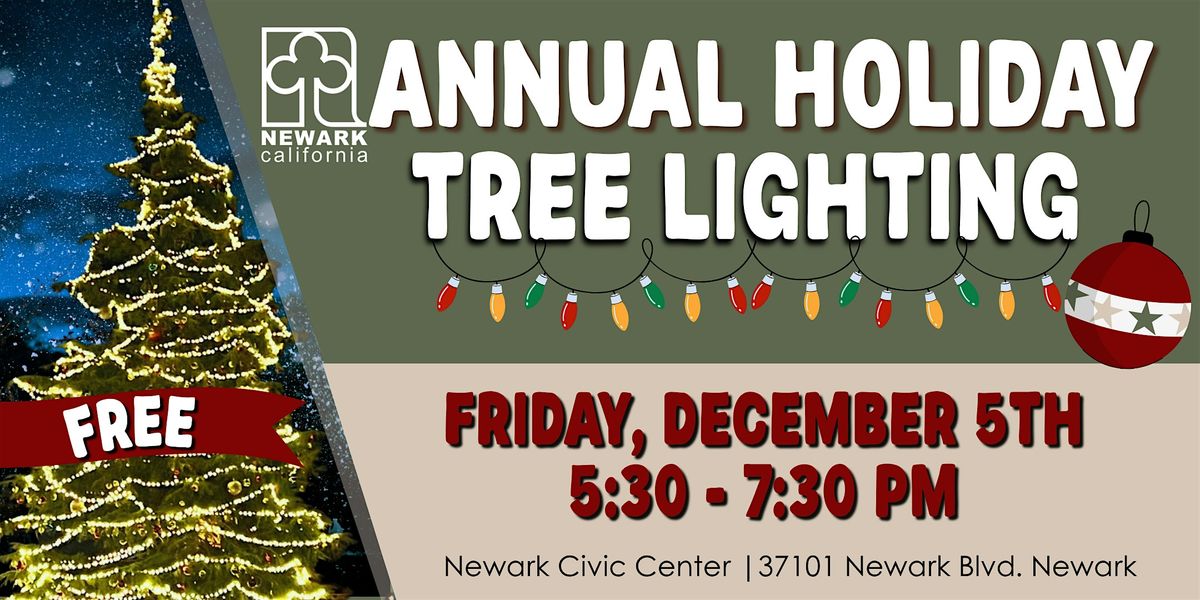City of Newark Annual Tree Lighting, 5 December | Event in Newark | AllEvents