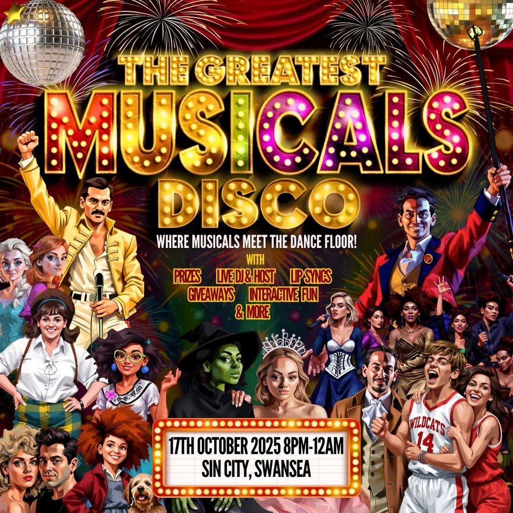 The Greatest MUSICALS Disco - Swansea, 17 October | Event in Swansea | AllEvents