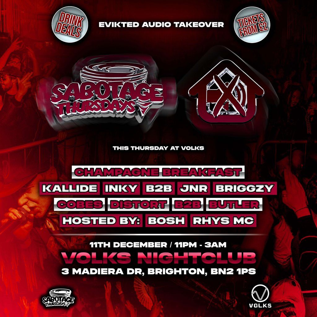 Sabotage x Evikted Audio | Event in Brighton | AllEvents