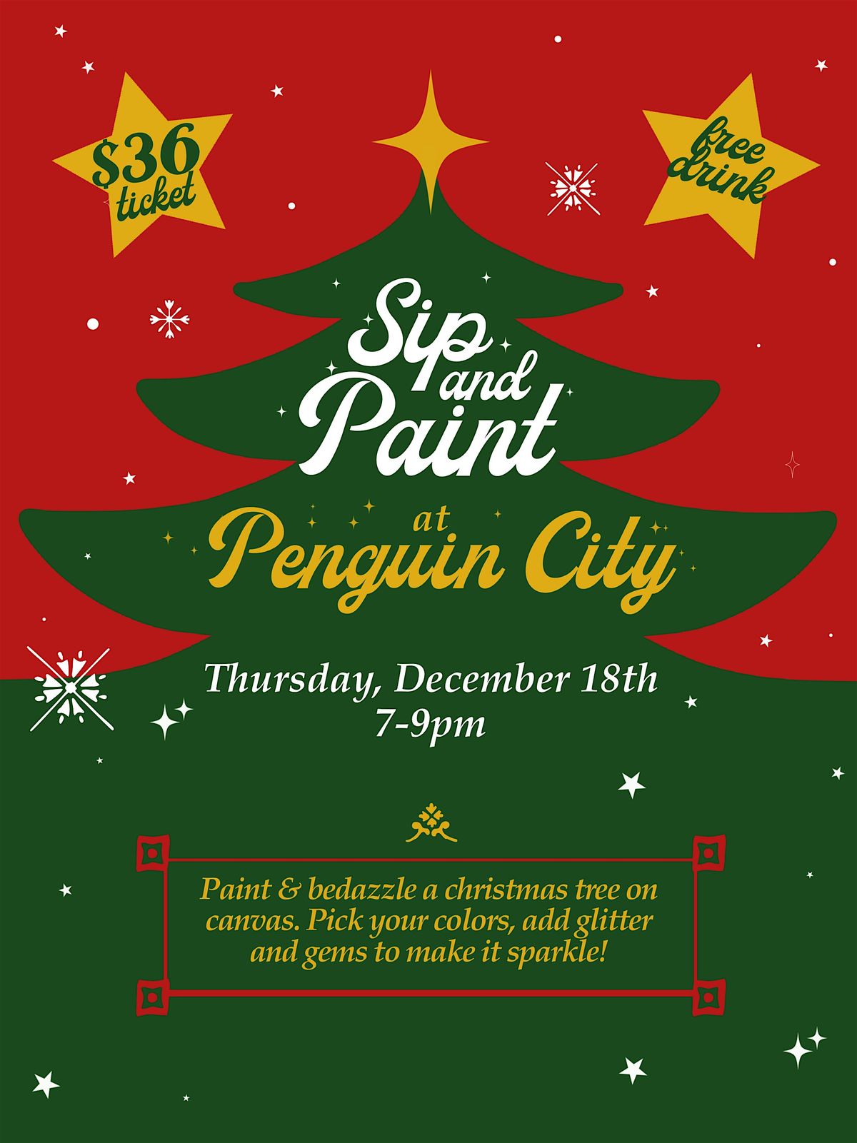 Christmas Sip & Paint!, 18 December | Event in Youngstown | AllEvents