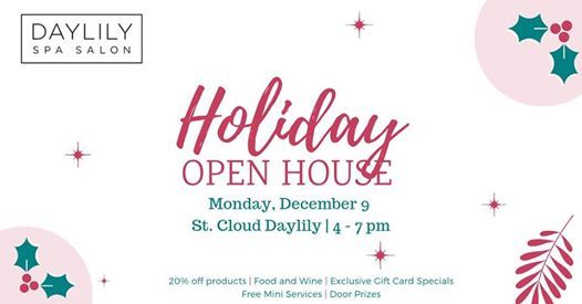 Daylily St Cloud Holiday Open House Daylily Spa Salon Saint Cloud December 9 2019 Allevents In Daylily St Cloud Holiday Open House Daylily Spa Salon Saint Cloud December 9 2019 Allevents In