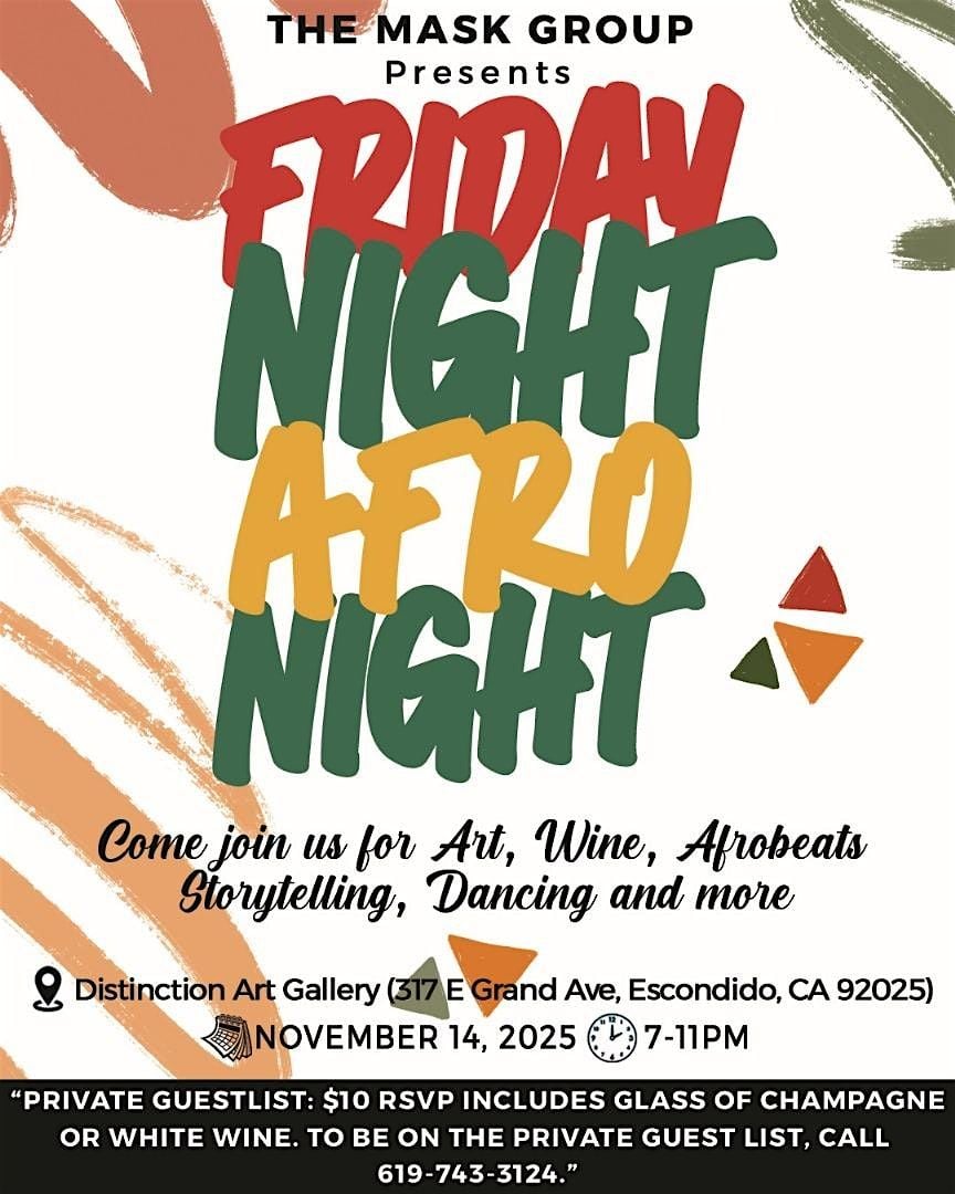Friday Nite Afro Nite, 19 December | Event in Escondido | AllEvents
