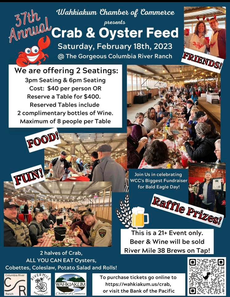 37th Annual Crab & Oyster Feed, Cathlamet, Washington, 18 February 2023