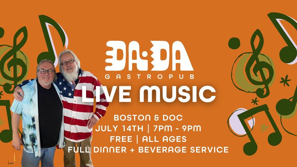 LIVE MUSIC BOSTON & DOC, DaDa Gastropub, Sioux Falls, July 14 2023 AllEvents.in