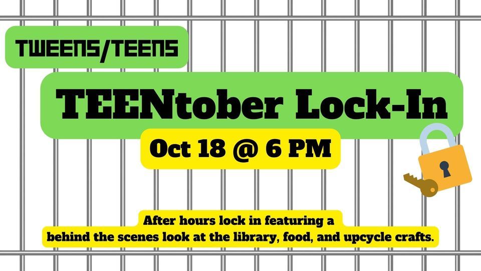 Tween Lock In Tweens & Teens: TEENtober Lock In, Albert L. Scott Library - Alabaster ...