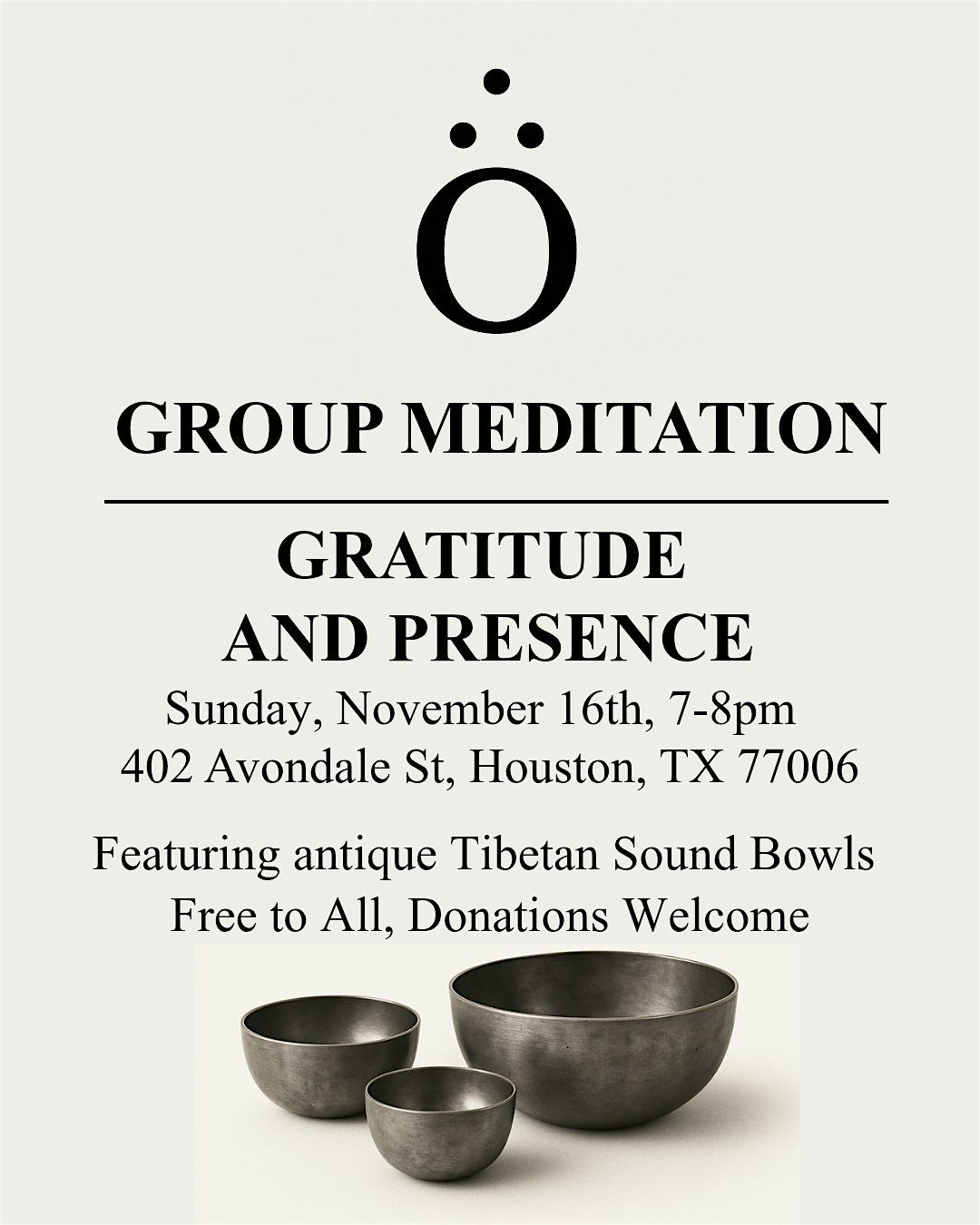 Group Meditation: On Presence and Gratitude | Event in Houston | AllEvents