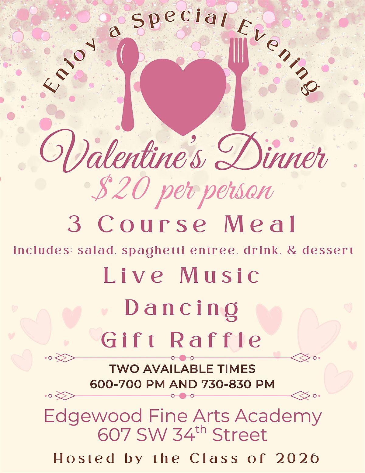 Fine Arts Academy Valentine Dinner With Live Music and Art Showcase