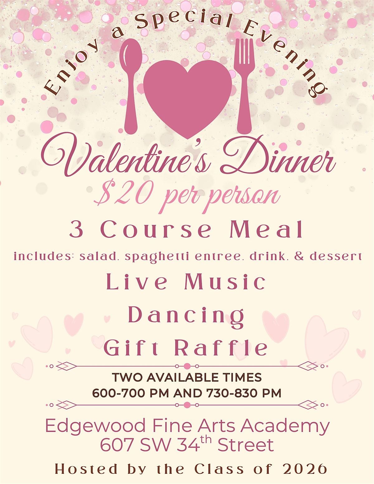 Fine Arts Academy Valentine Dinner With Live Music and Art Showcase