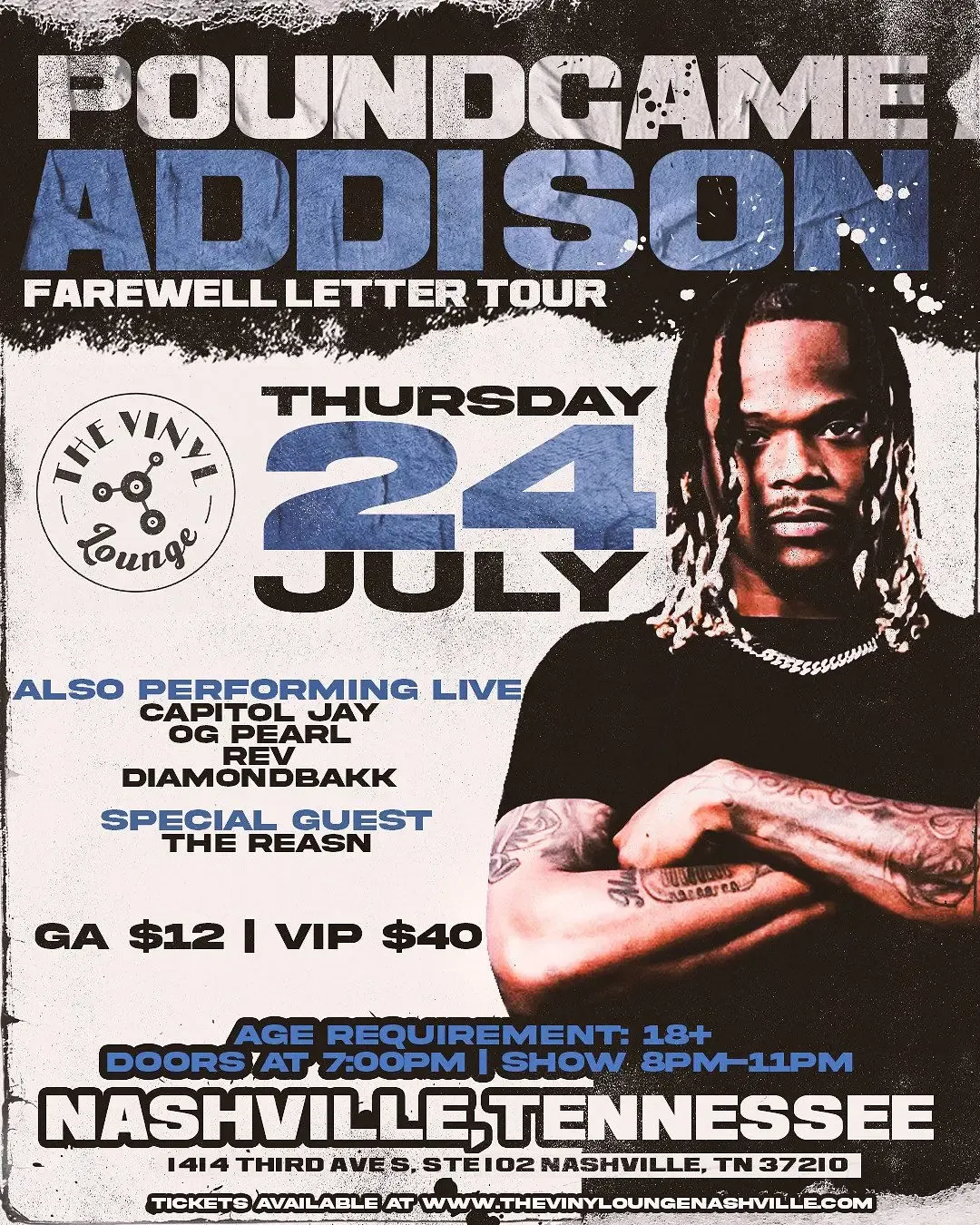 Poundgame Addison at The Blue Note - MO, 22 August | Event in Columbia | AllEvents