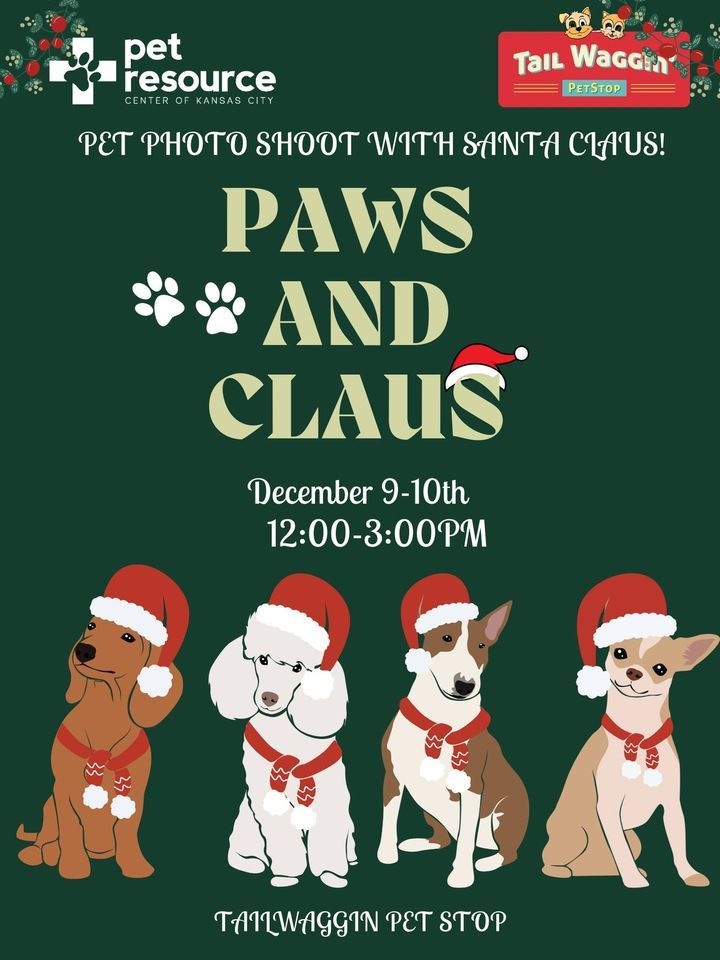 Paws and Claus Pet Photoshoot with Santa, Tail Waggin' PetStop