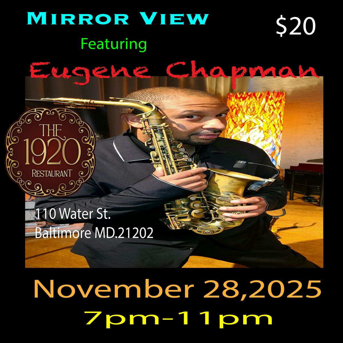 Mirror view ft Eugene Chapman, 28 November | Event in Baltimore | AllEvents