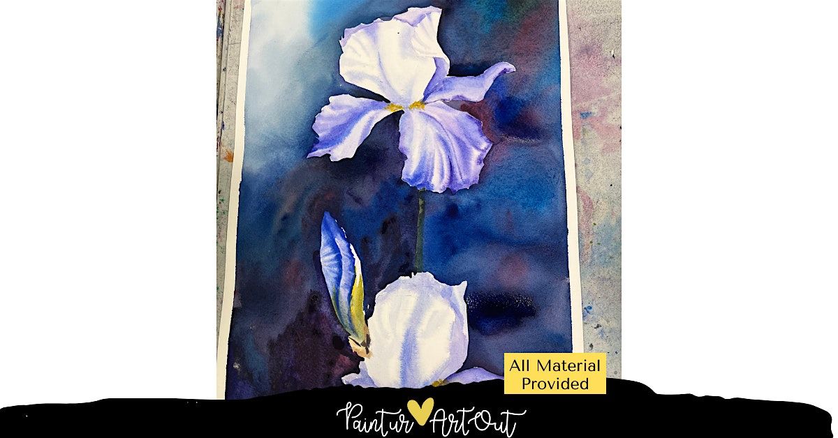 Elegant Irises Watercolour with Paint Ur Art Out at Glendale Community, 28 April | Event in Calgary | AllEvents