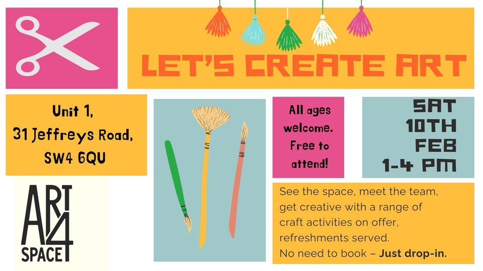 Lets Create Art, Art4Space, London, February 10 2024 AllEvents.in