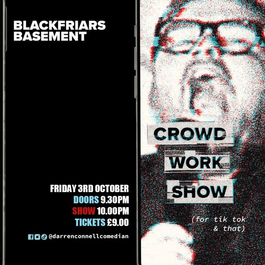 Darren Connell Crowd Work Show, 3 October | Event in Glasgow | AllEvents