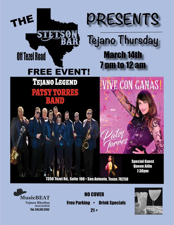 The Stetson Bar Off Tezel Road Presents Tejano Legend & Mega Star Patsy ...