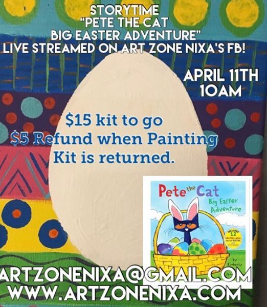 Storytime Pete The Cat Big Easter Adventure At Art Zone Nixa