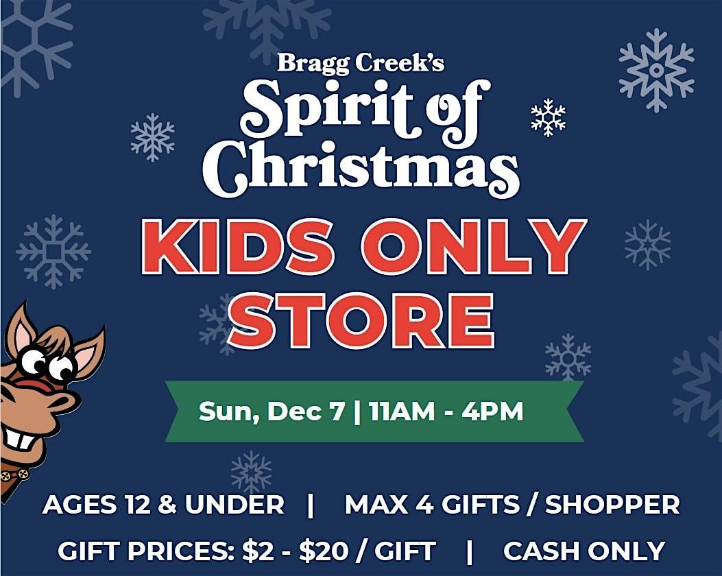 Bragg Creek Kids Only Shopping Store 2025, 7 December | Event in Bragg Creek | AllEvents
