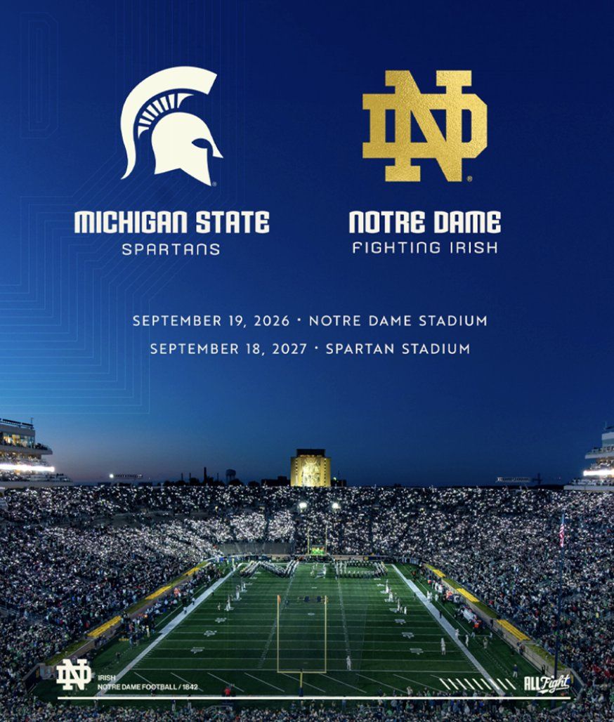 Notre Dame Fighting Irish vs. Michigan State Spartans, 18 September | Event in Notre Dame | AllEvents