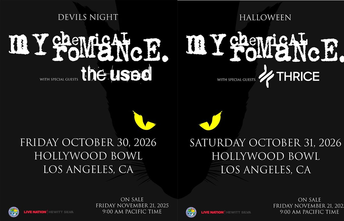 My Chemical Romance with Thrice, 1 November | Event in Los Angeles | AllEvents