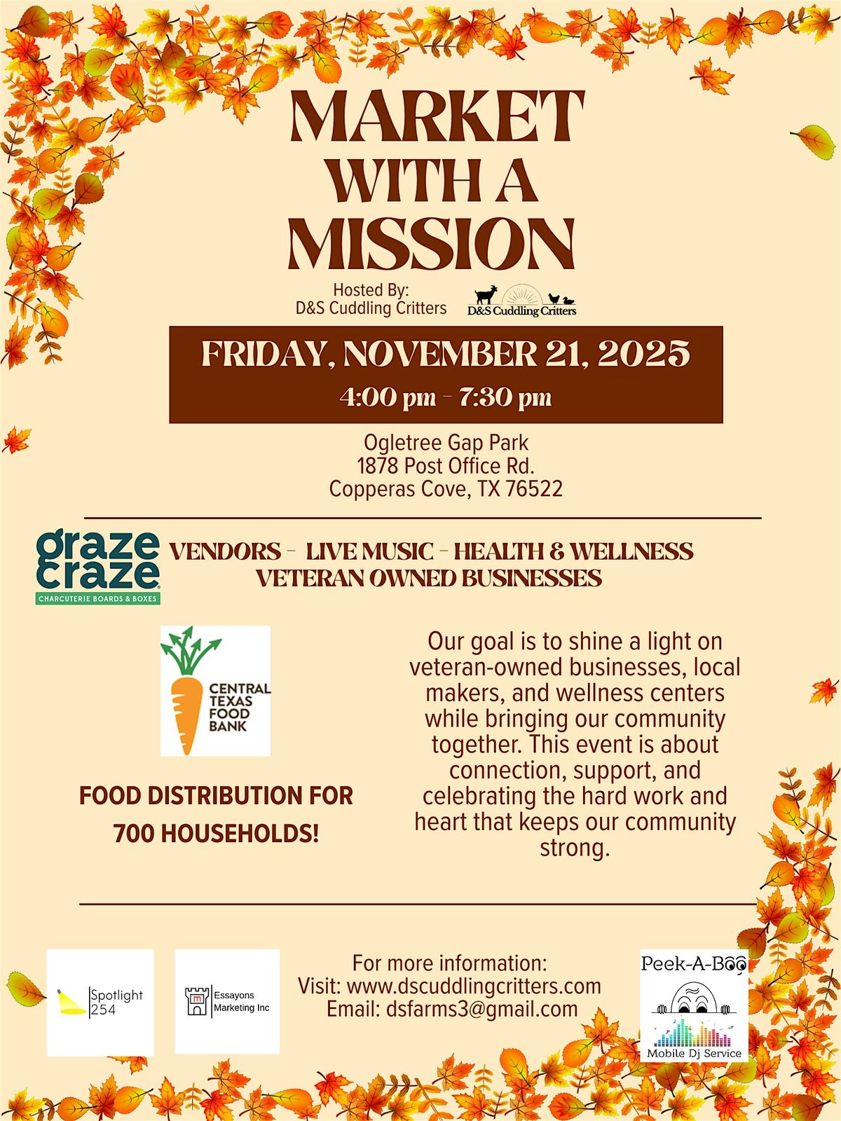 Market with a Mission, 21 November | Event in Copperas Cove | AllEvents