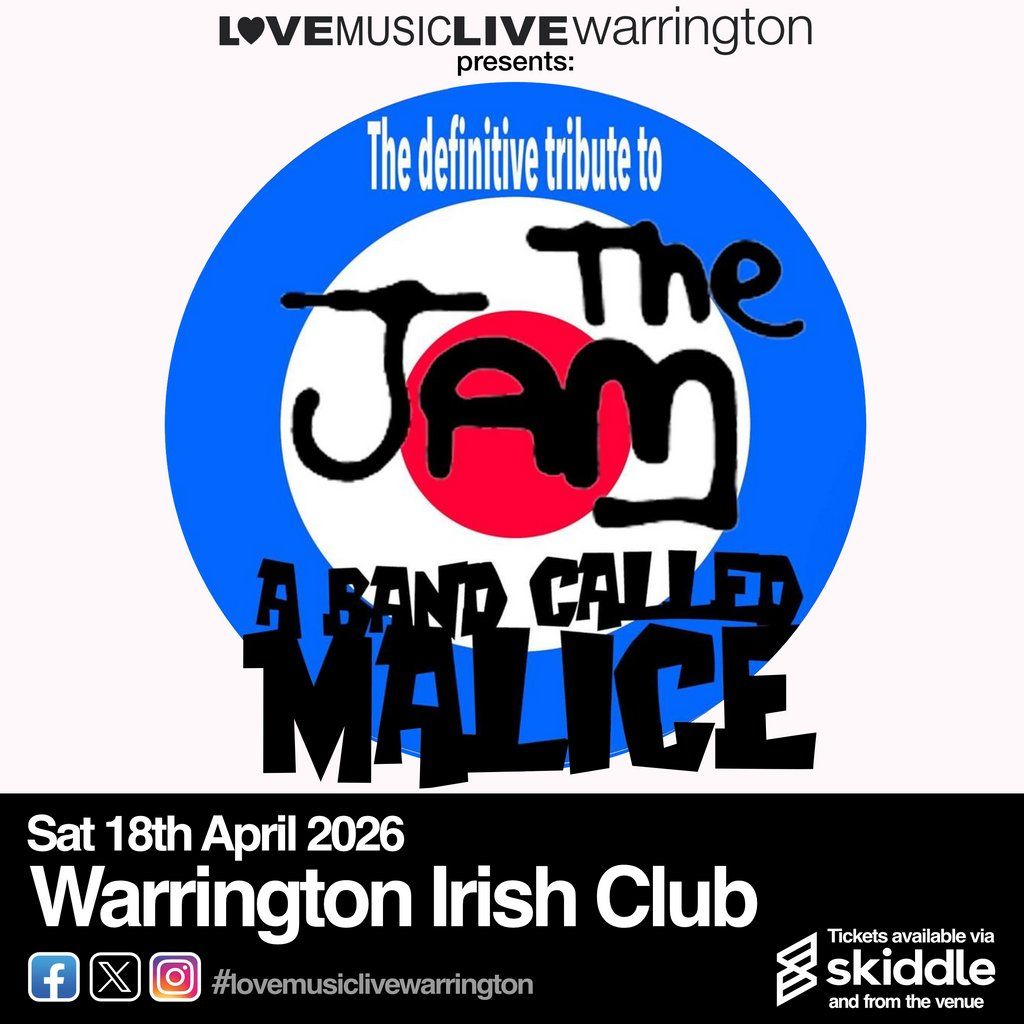 A BAND CALLED MALICE -Warrington Irish Club - (Jam Tribute), 18 April | Event in Warrington | AllEvents
