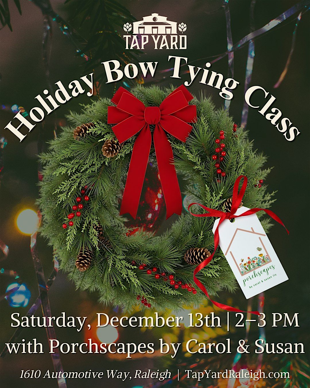 Holiday Bow Tying Class, 13 December | Event in Raleigh | AllEvents