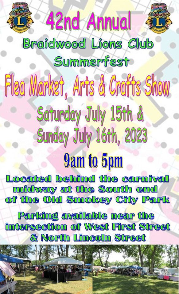 2023 Braidwood Lions Club Summerfest Flea Market, Arts & Crafts Show