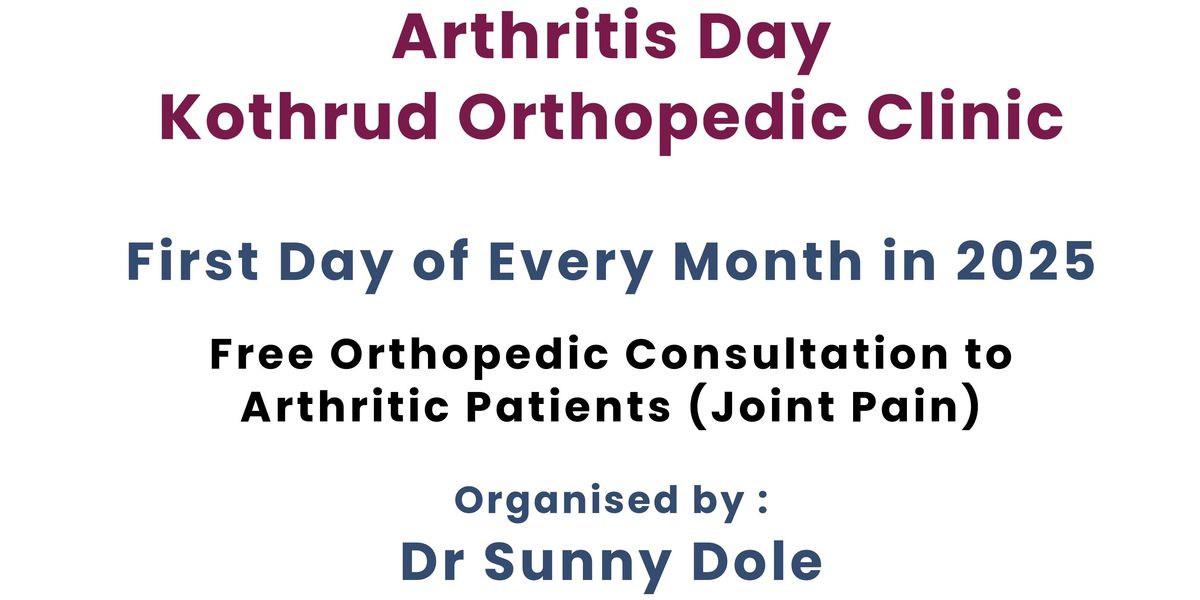 Arthritis Day at Kothrud Orthopedic Clinic, 1 June | Event in Pune | AllEvents
